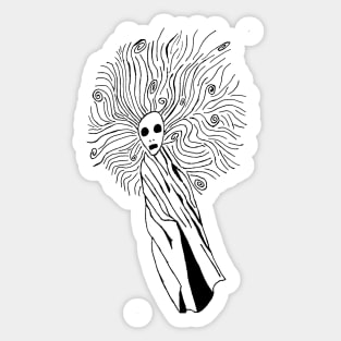 Flowing Ghost Sticker